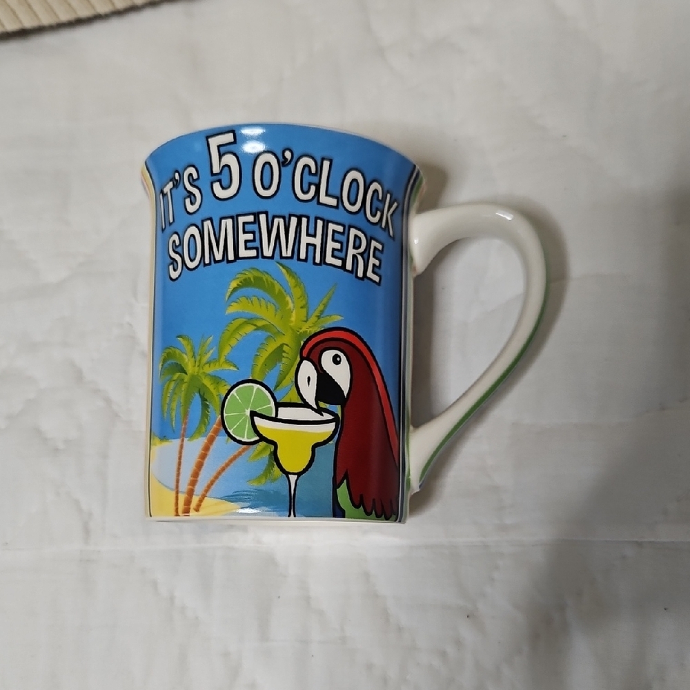 Margaritaville Tropical Blue Mug with Parrot Design